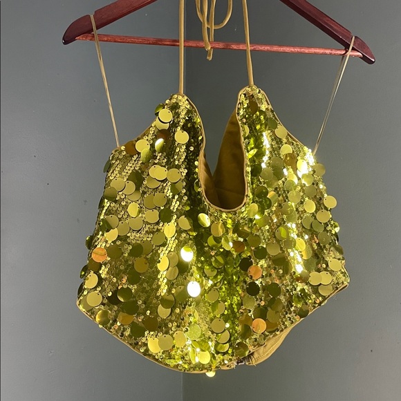 Sequin Halter Mini Dress set 2 pieces - Picture 5 of 9